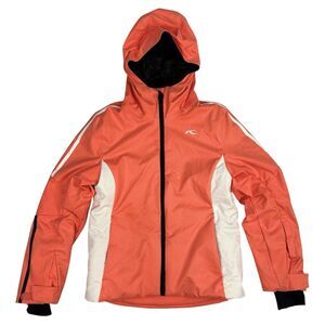 KJUS Formula Ski Jacket Girls 152/12 Pink White Insulated Winter‎ Coat